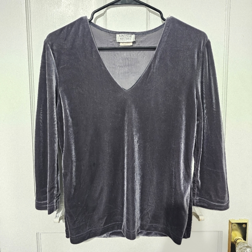 Silver Velvet Long Sleeve